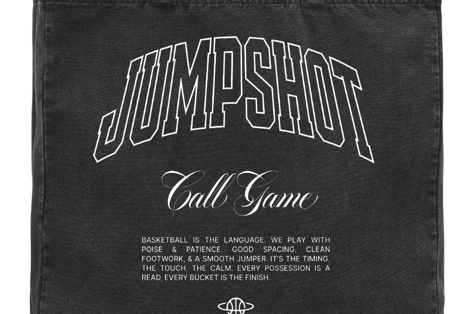 Jumpshot canvas tote, Call Game print