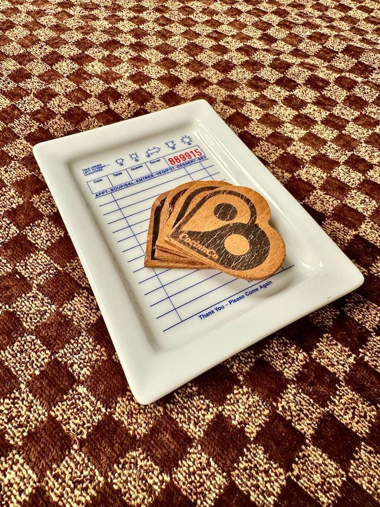 cocinnco piece laser-burned with a custom logo